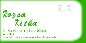 rozsa kitka business card